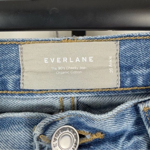 Everlane 90s Cheeky Jeans Button Fly Ankle Length Straight Leg Size 26 - Picture 3 of 7